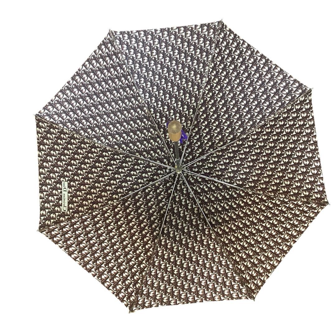 美品✨Dior クリスチャンディオール　折り畳み傘　総柄　トロッター　晴雨兼用
