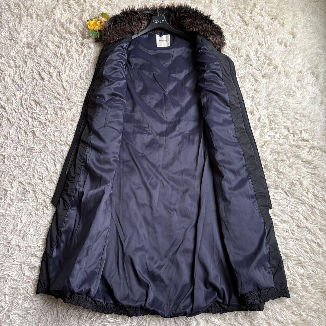 美品♡アントゲージ ダウンベスト ロング ドッキング キルティング ファー F