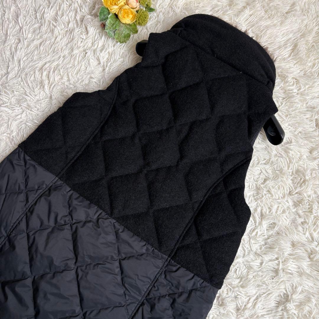 美品♡アントゲージ ダウンベスト ロング ドッキング キルティング ファー F