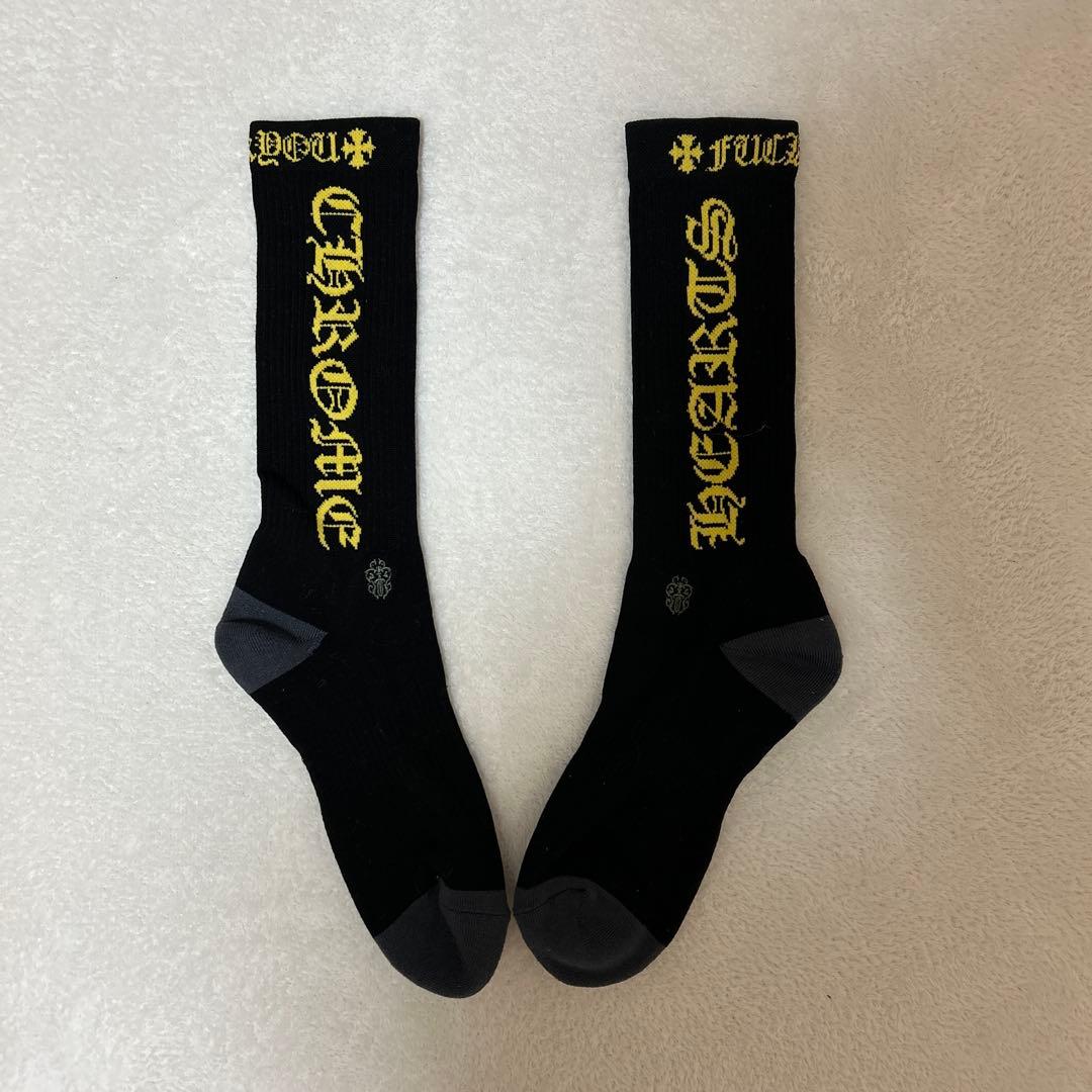 【正規品】CHROME HEARTS クロムハーツ 靴下　イエロー Mサイズ