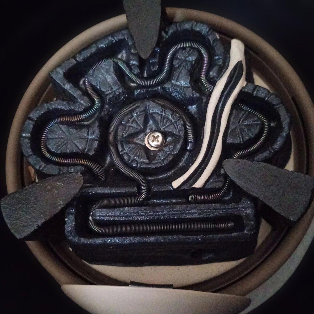 プ*ン様 野々田式 合金面取風炉　 風炉型電熱器 　敷板付き