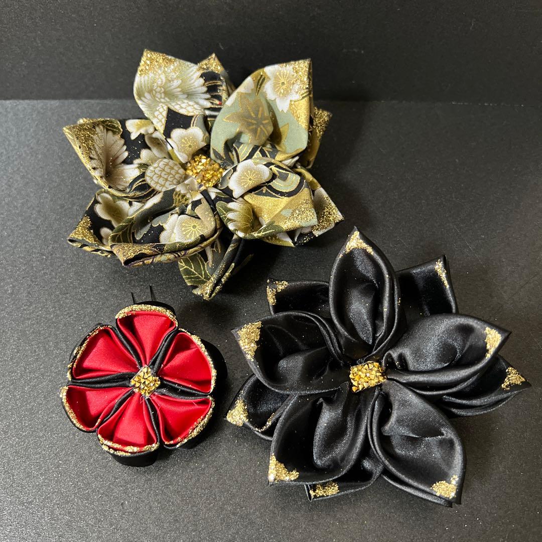 髪飾り・かんざし・成人式・結婚式・つまみ細工・豪華・ド派手・振袖・花魁