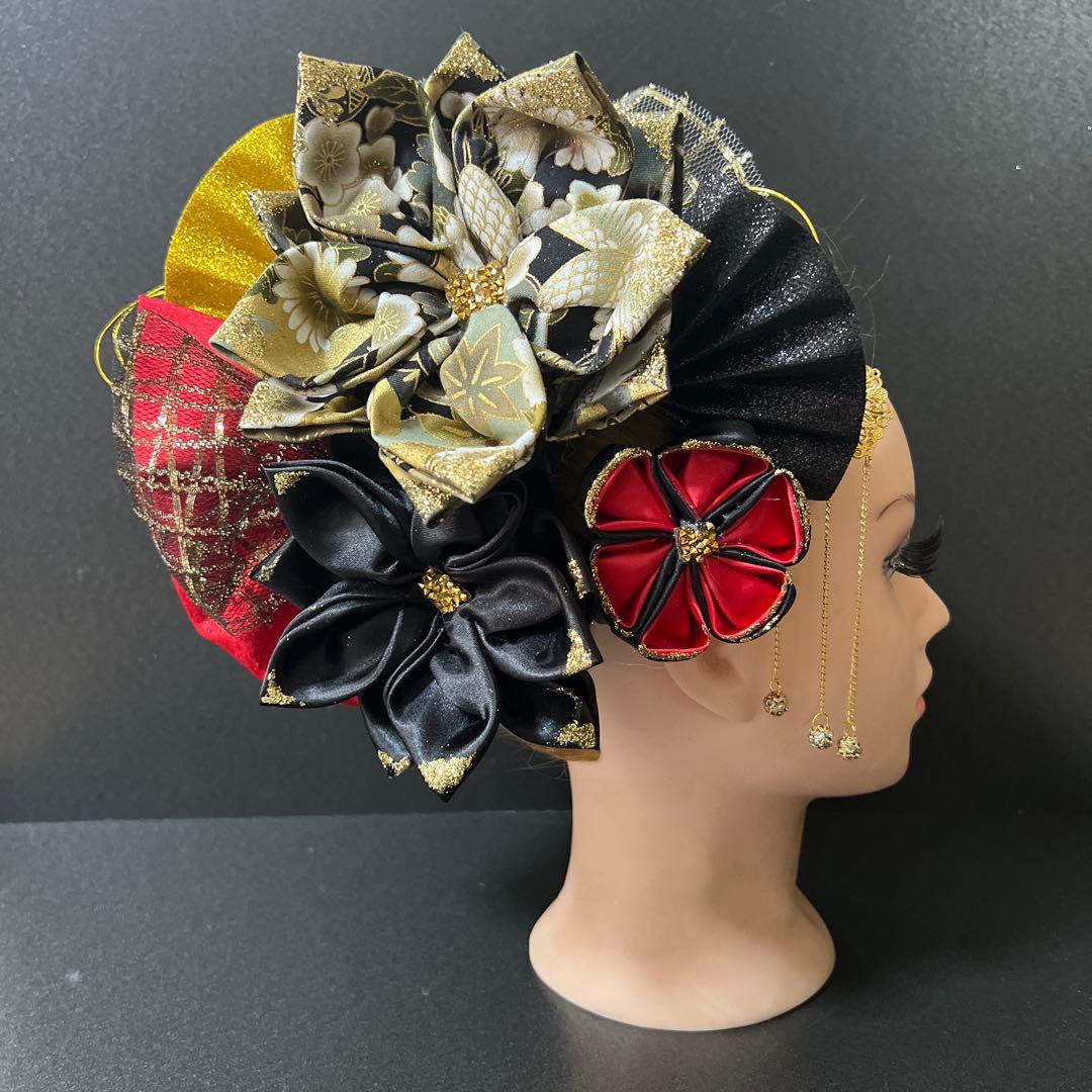 髪飾り・かんざし・成人式・結婚式・つまみ細工・豪華・ド派手・振袖・花魁