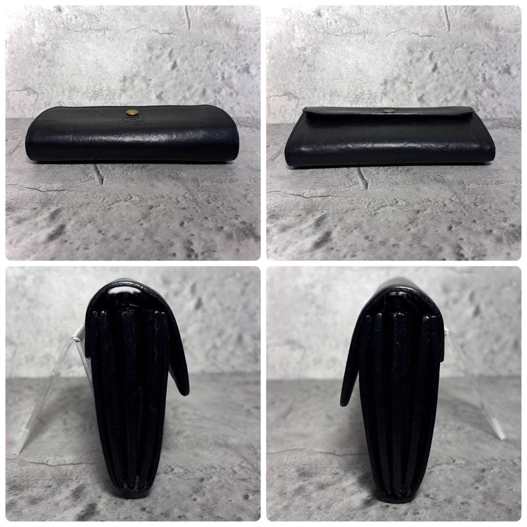 【Y's！】イルビゾンテ ILBISONTE フラップ長財布 ブラック 黒