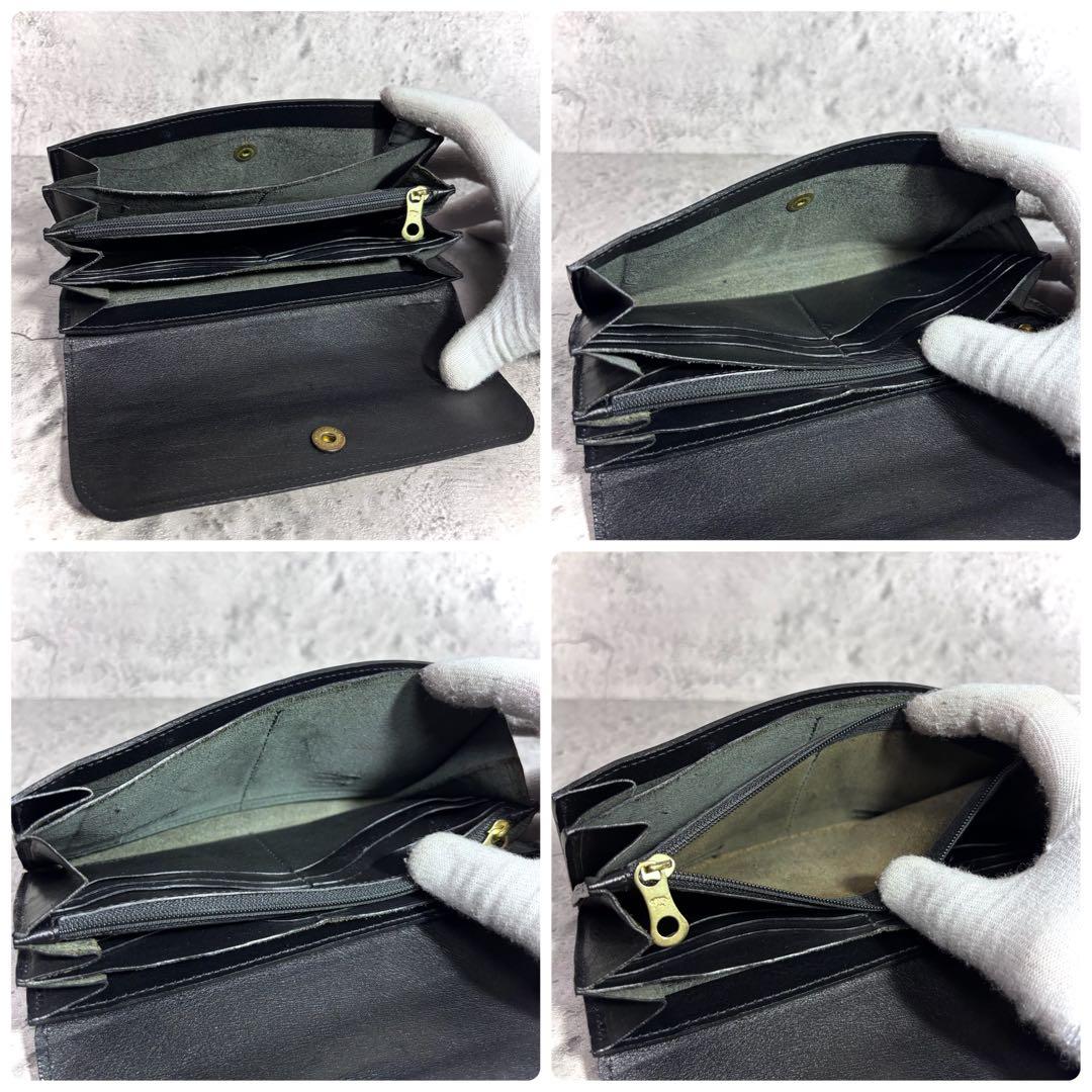 【Y's！】イルビゾンテ ILBISONTE フラップ長財布 ブラック 黒