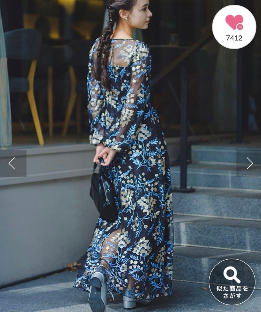 Kastaneオケージョンドレスembroidery organdy dress