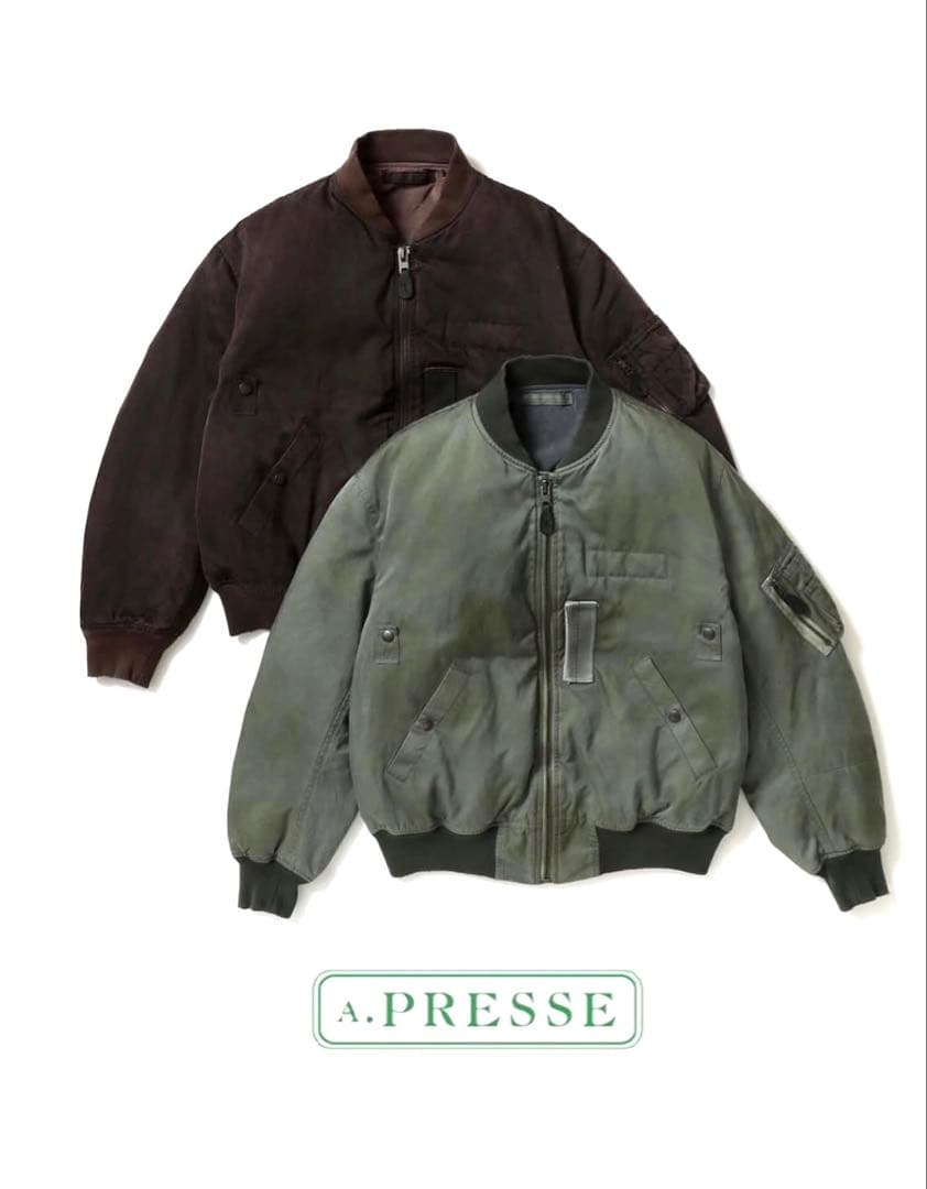 ジャケット・アウター A.PRESSE Silk Light B-15C Flight Jacket