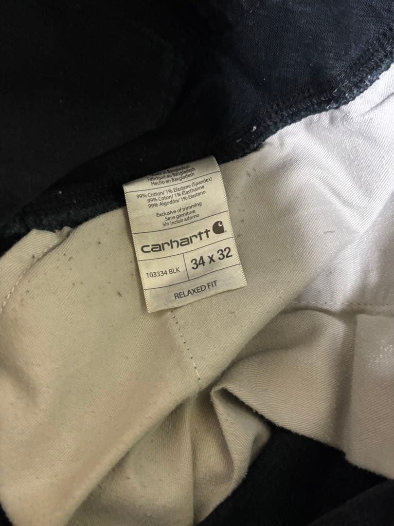 Carhartt ダブルニー Black 黒 W34 カーハート　フェード
