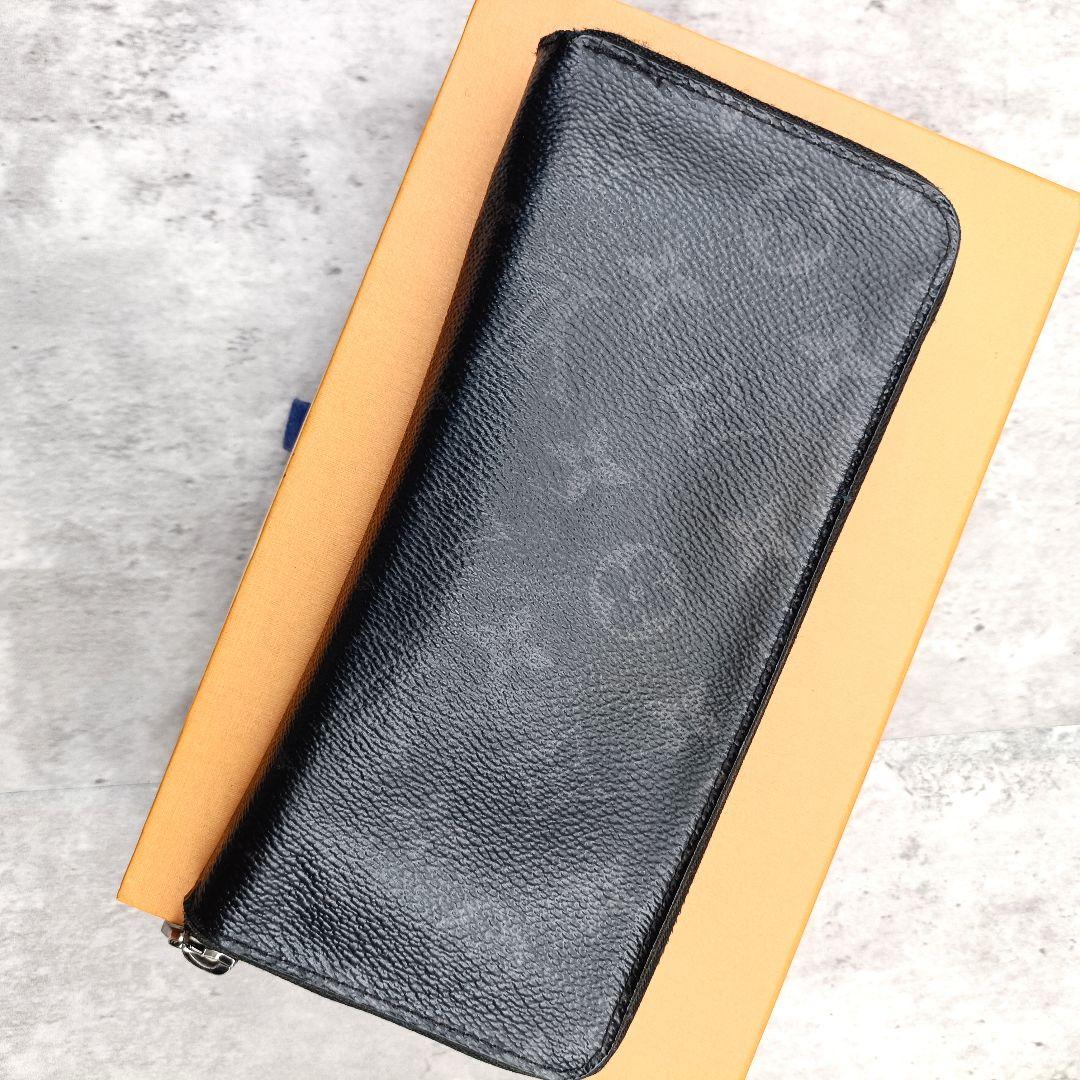 美品 ヴィトン エクリプス ジッピーヴェルティカル ラウンド 長財布 モノグラム