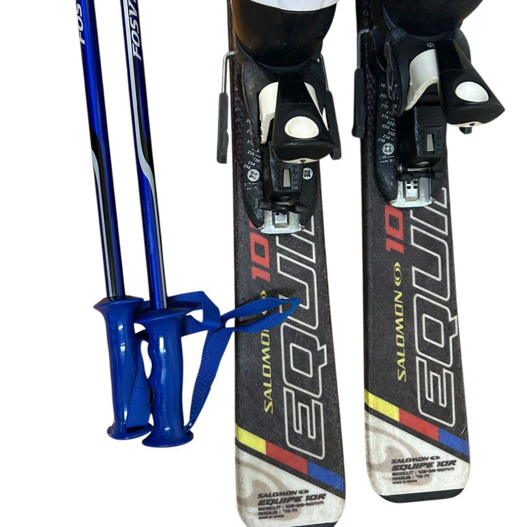 ④SALOMON 110cm☆ HEADブーツストック ジュニアスキー3点セット