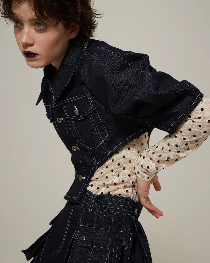 POPPY カットラインデニムジャケット