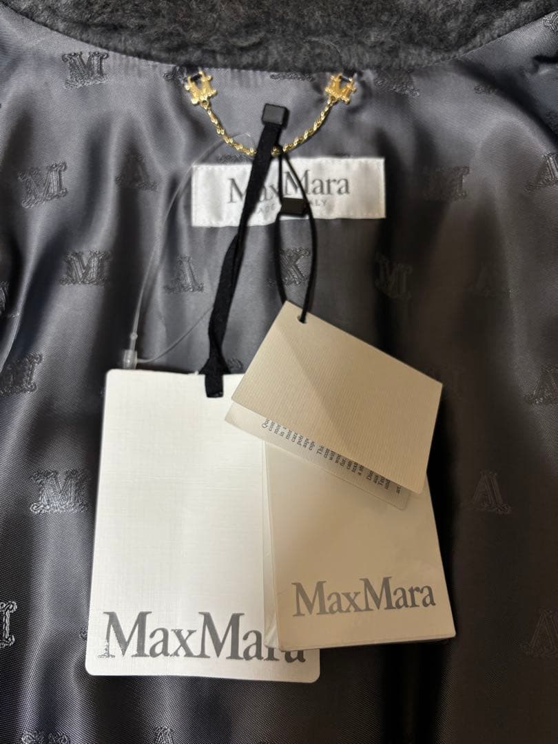 ★coo17★新品未使用MaxMara ABAVO テディベアケープグレー
