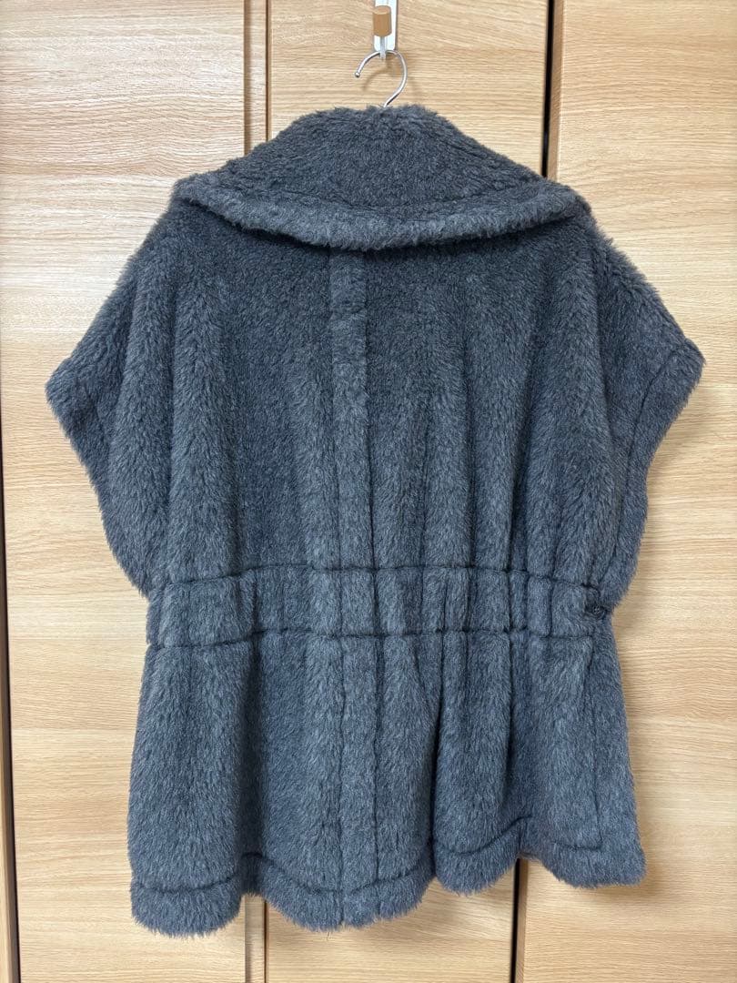 ★coo17★新品未使用MaxMara ABAVO テディベアケープグレー