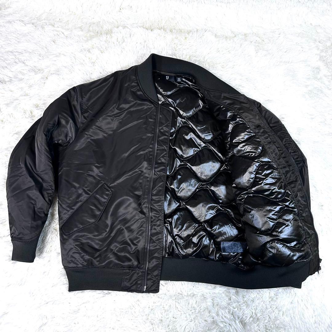 希少2XL 美品 ユニクロ+J ハイブリッドダウンオーバーサイズMA-1 グレイ