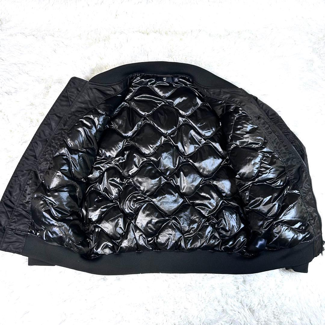 希少2XL 美品 ユニクロ+J ハイブリッドダウンオーバーサイズMA-1 グレイ