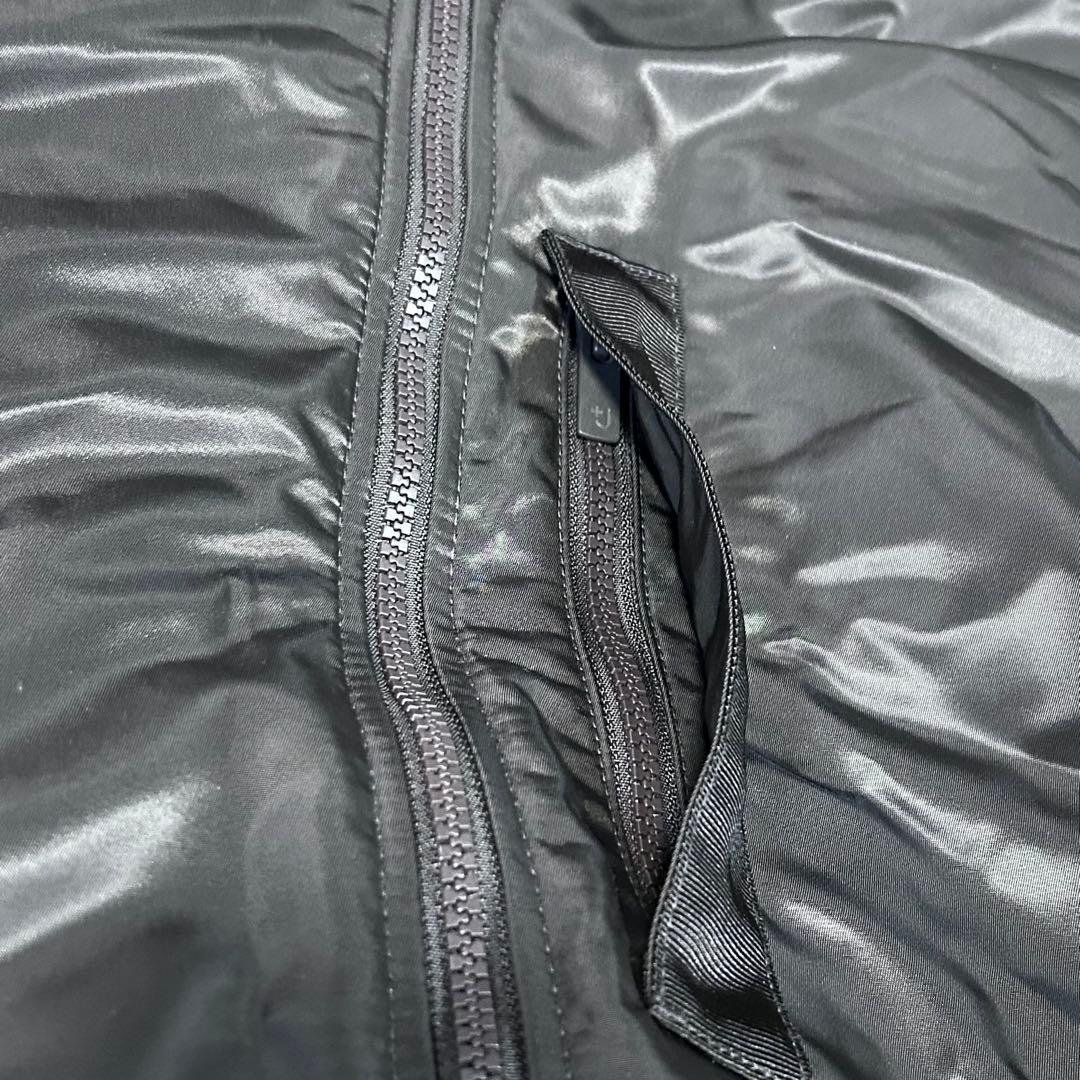 希少2XL 美品 ユニクロ+J ハイブリッドダウンオーバーサイズMA-1 グレイ