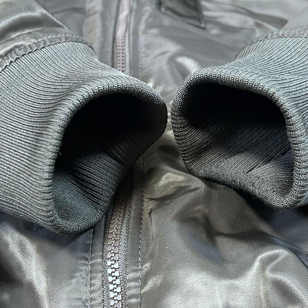 希少2XL 美品 ユニクロ+J ハイブリッドダウンオーバーサイズMA-1 グレイ