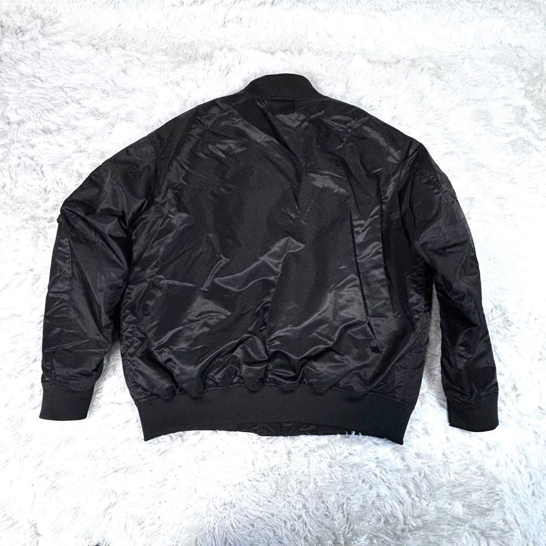 希少2XL 美品 ユニクロ+J ハイブリッドダウンオーバーサイズMA-1 グレイ