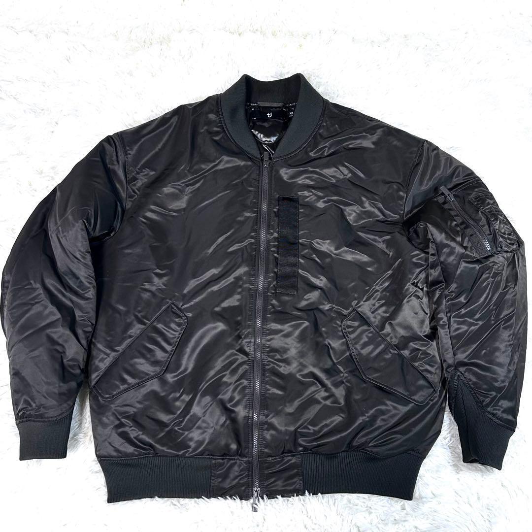 希少2XL 美品 ユニクロ+J ハイブリッドダウンオーバーサイズMA-1 グレイ