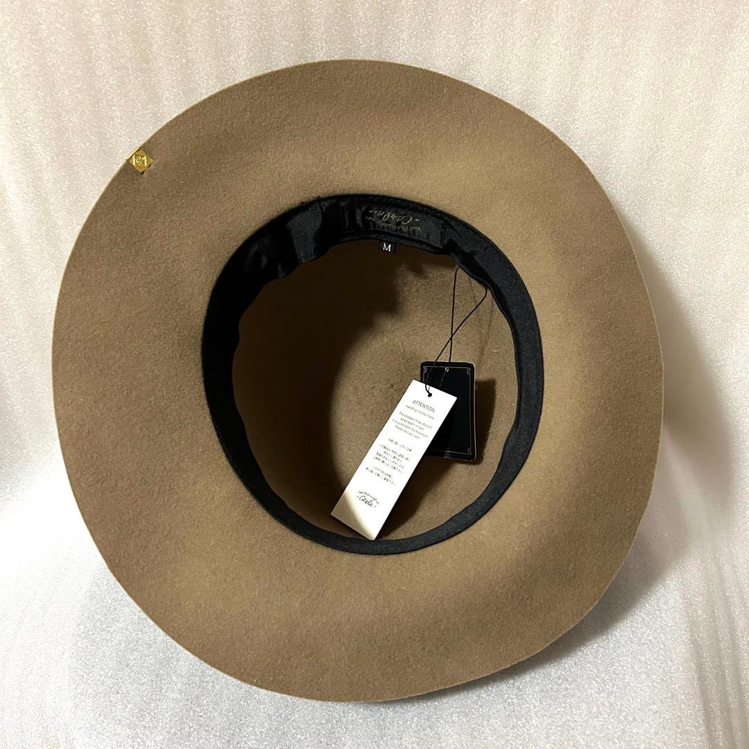 CA4LA カシラ M〜Lサイズ古着ウールハット ベージュベルクロ調整テープ付き