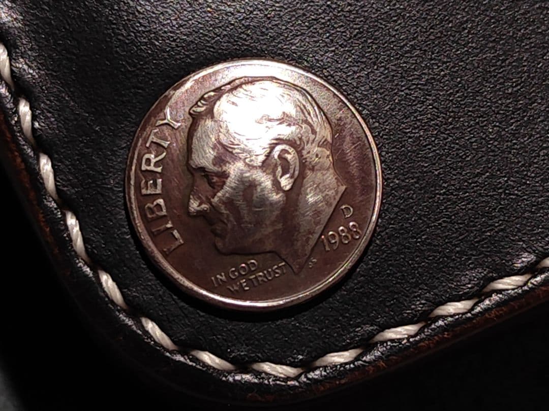 HORWEENクロムエクセル ショートトラッカーウォレット⑬　ブラック　コンチョ