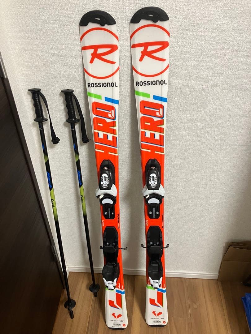 ロシニョール　スキー板120センチ　 hart ストック95センチ　セット品