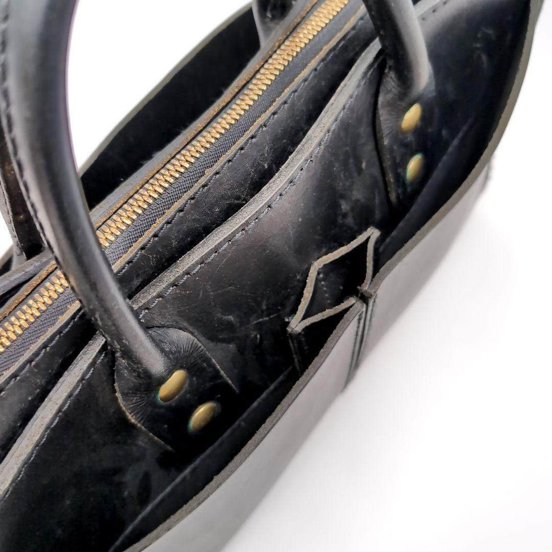 HERZ　ヘルツ　ブリーフケース　堅牢　ビジネスバッグ　ヌメ革　レザー　ブラック