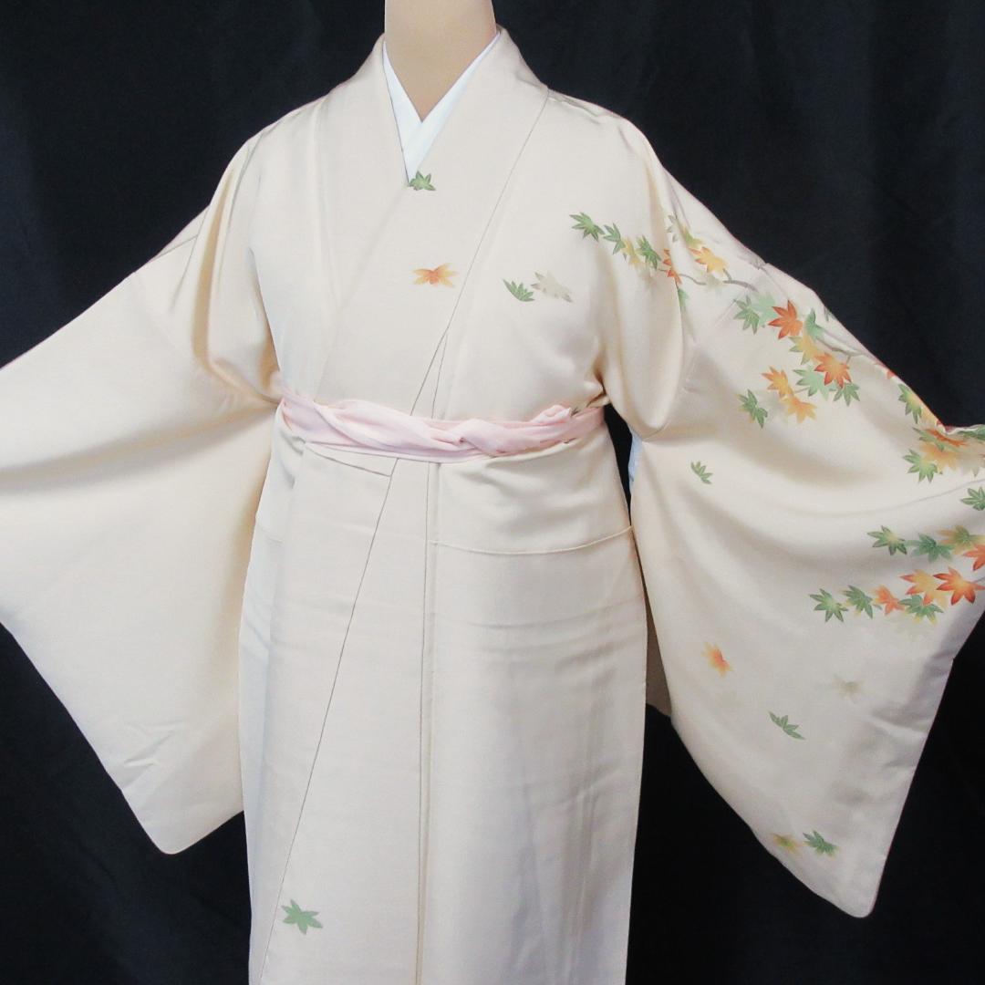 十日町友禅訪問着 正絹 龍谷落款 中古 丈164cm HO-03