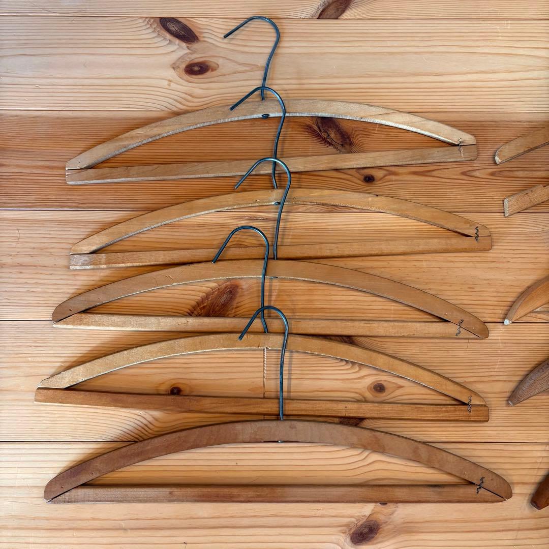 【スペシャル】10本！USA ヴィンテージ 木製ハンガー セット