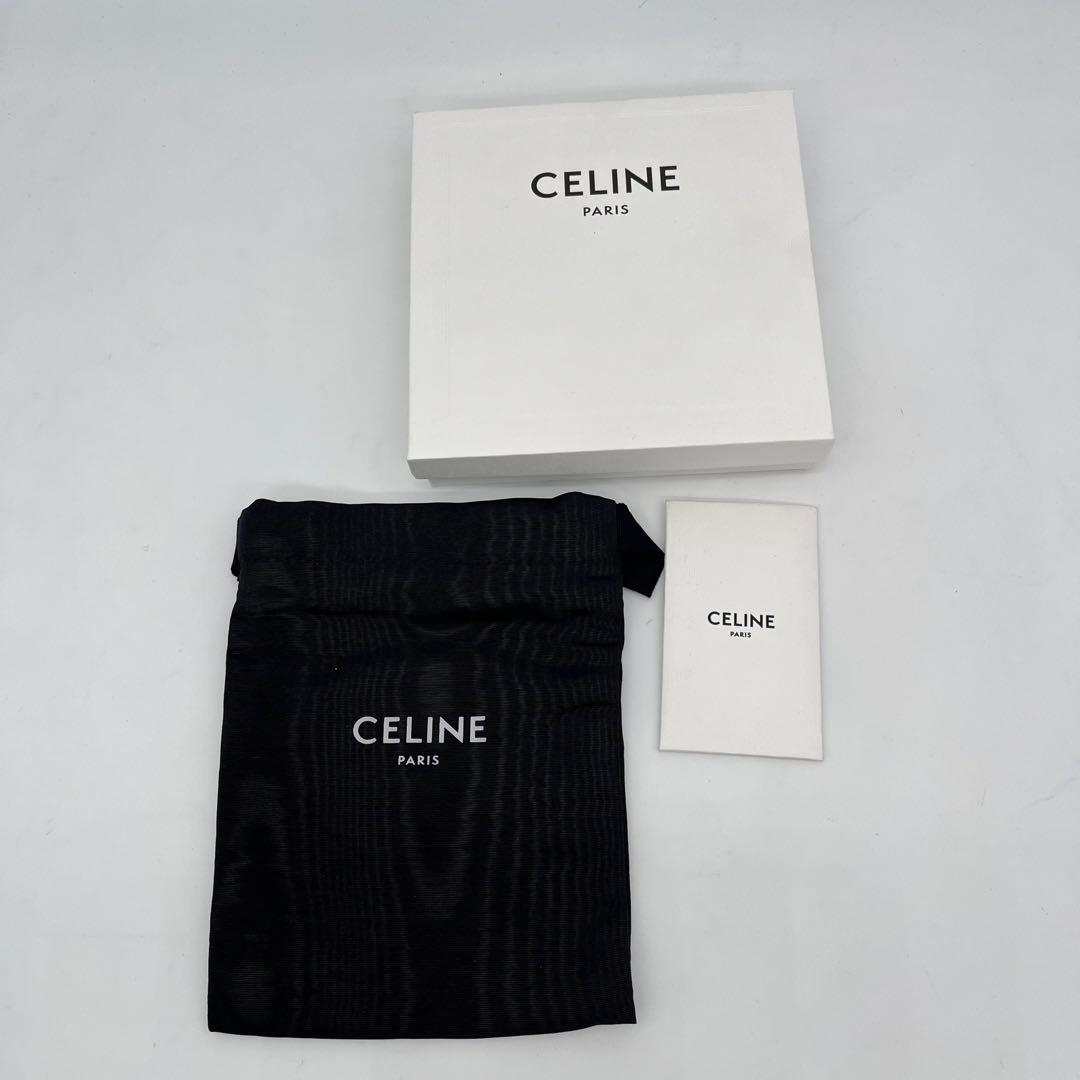 CELINE ケース キーリング トリオンフ ロゴ入り レザー 付属品付き