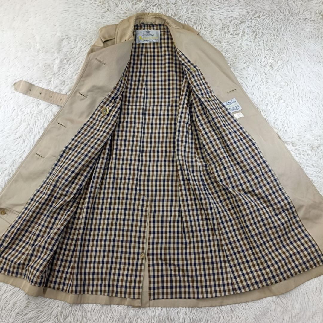 アクアスキュータム 英国製 Aqua5 トレンチコート ベージュ ロング丈