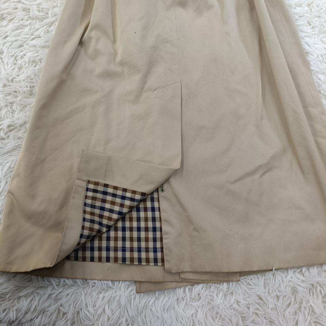 アクアスキュータム 英国製 Aqua5 トレンチコート ベージュ ロング丈