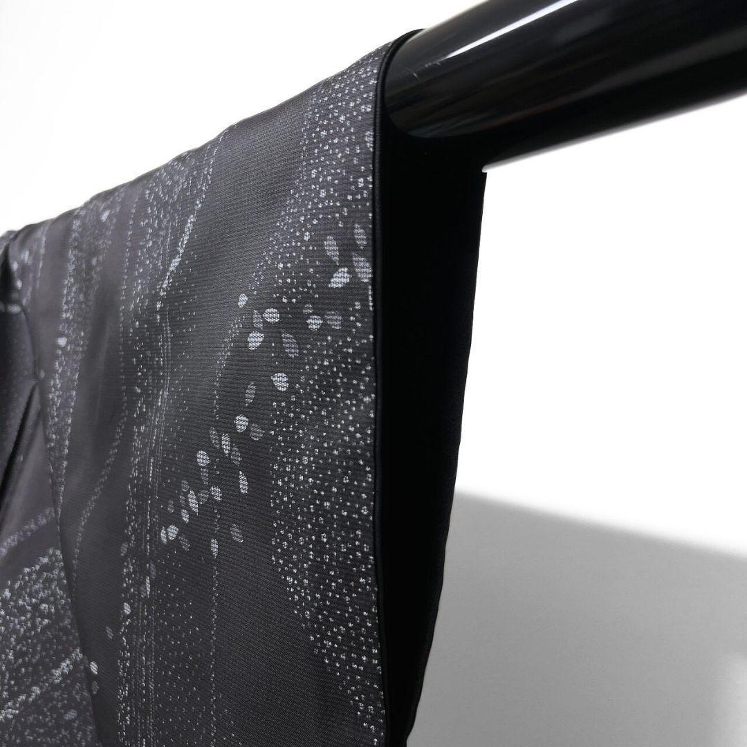 大島紬　幾何学　花びら　花吹雪　小紋　着物　092w p