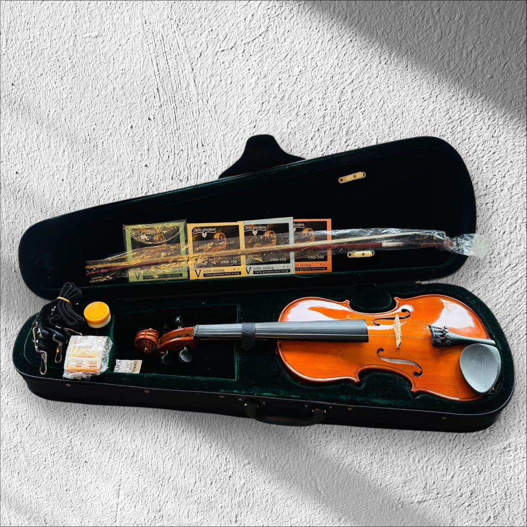 【美品】カルロジョルダーノ4/4 バイオリン本体 4弦 弓、ケース付き