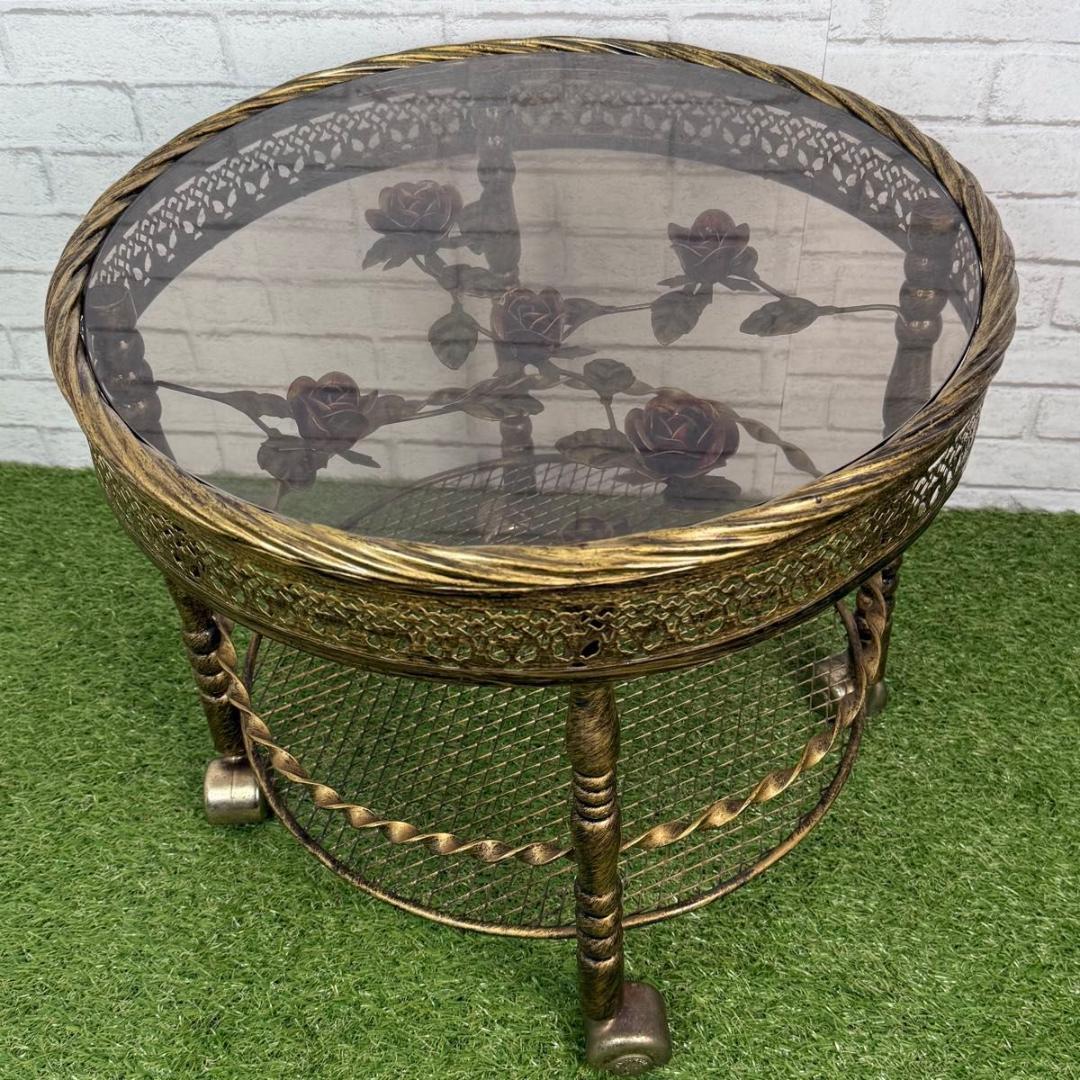 RENAISSANCE ルネサンス サイドテーブル 薔薇装飾 バラ