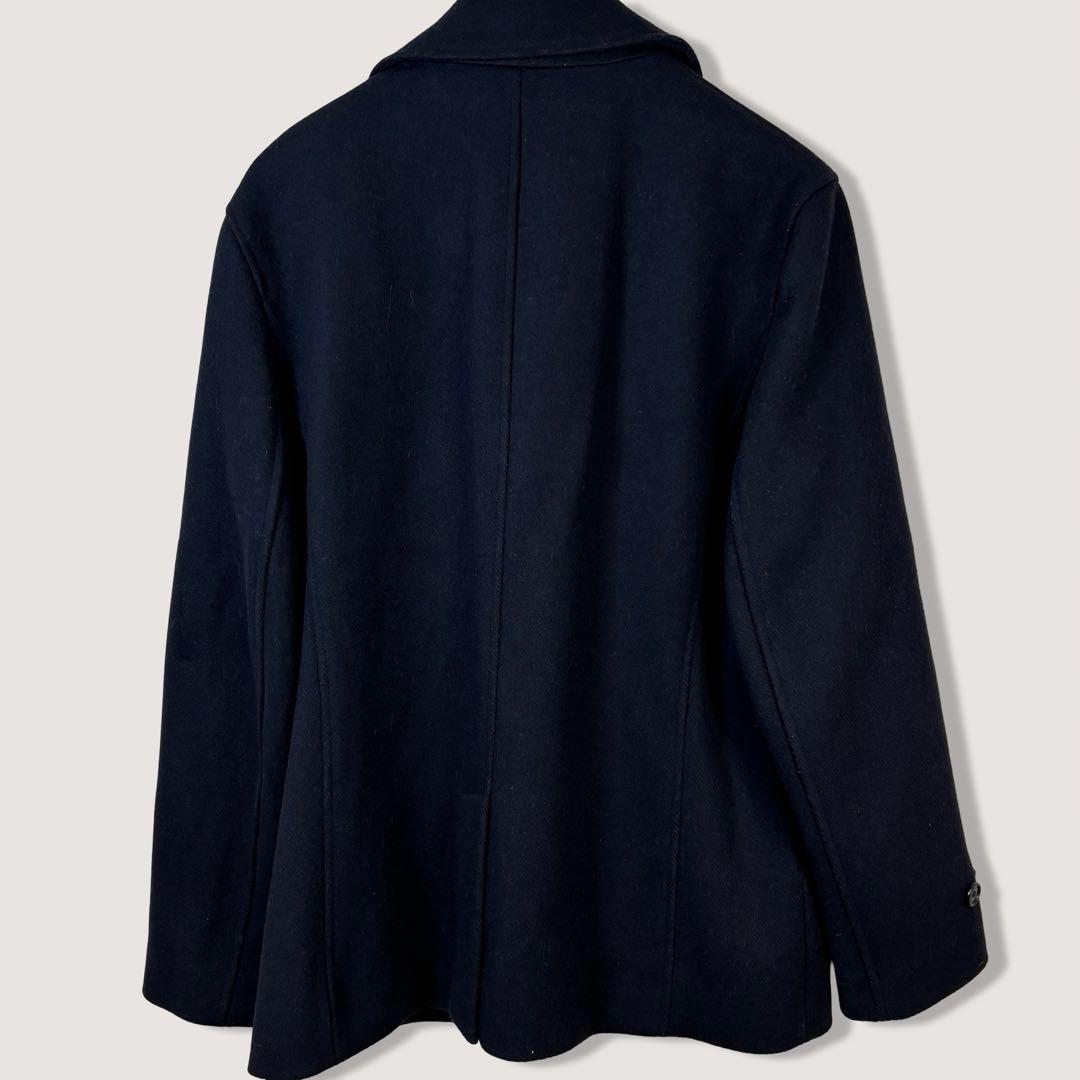 【極美品】アルマーニエクスチェンジ Pコート イタリア製生地 濃紺 L A|X