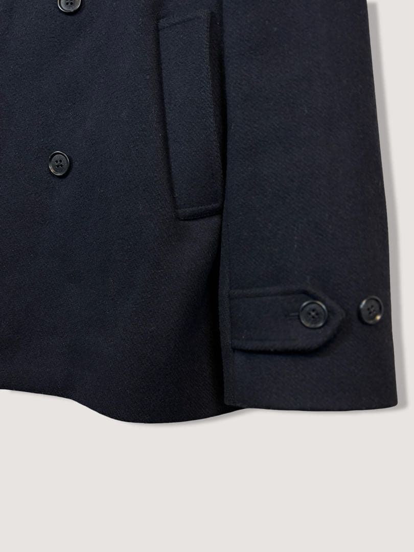 【極美品】アルマーニエクスチェンジ Pコート イタリア製生地 濃紺 L A|X