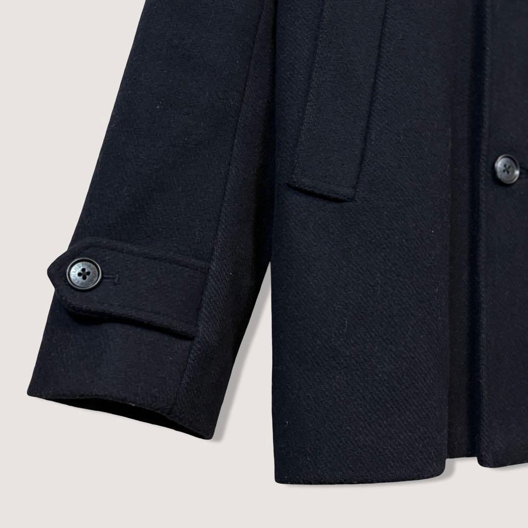 【極美品】アルマーニエクスチェンジ Pコート イタリア製生地 濃紺 L A|X