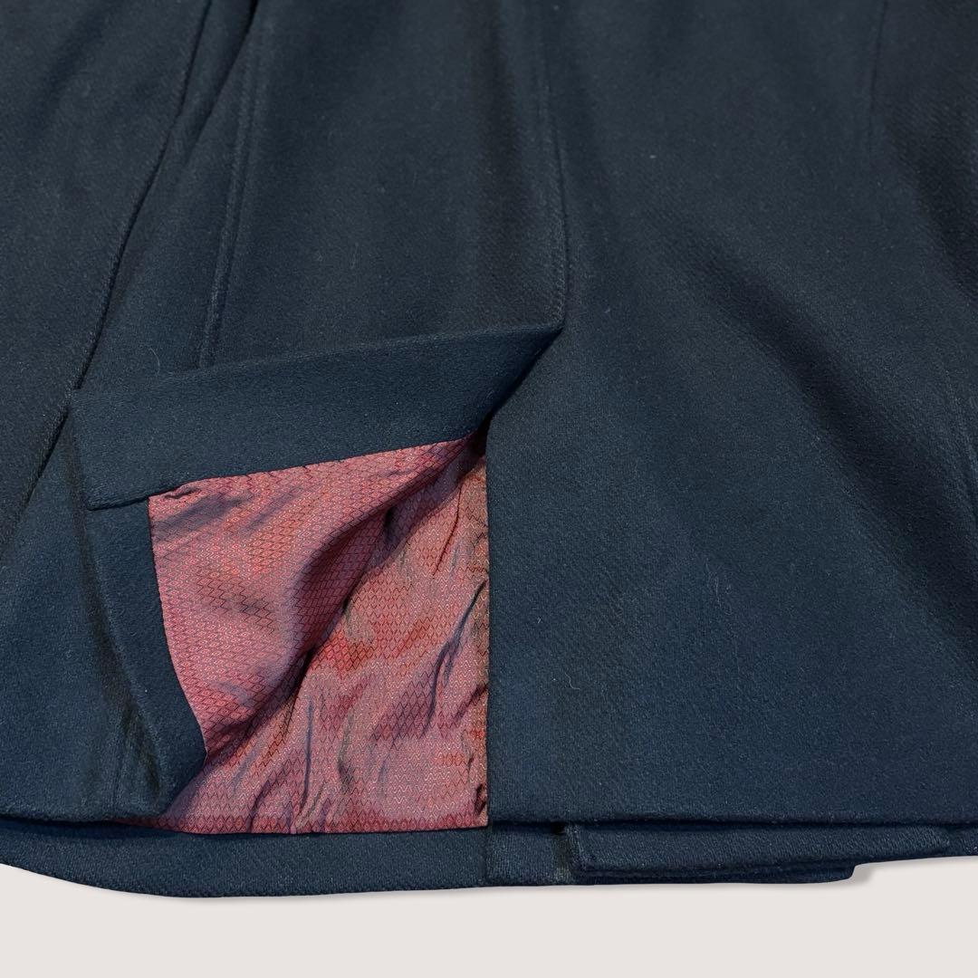 【極美品】アルマーニエクスチェンジ Pコート イタリア製生地 濃紺 L A|X