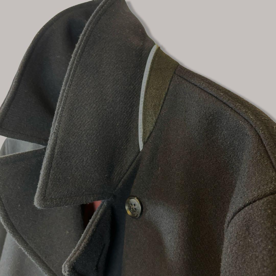 【極美品】アルマーニエクスチェンジ Pコート イタリア製生地 濃紺 L A|X