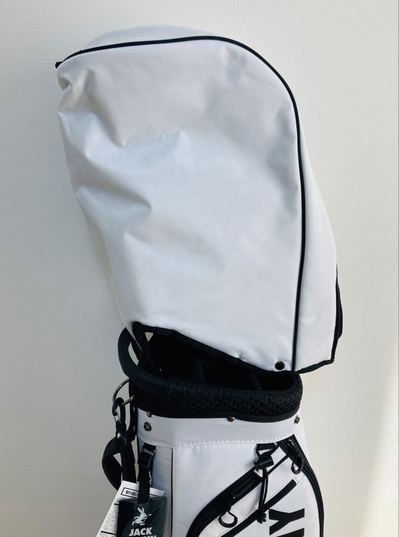 新品 パーリーゲイツ ジャックバニー 定番キャディバッグ 自立型 46インチ 白