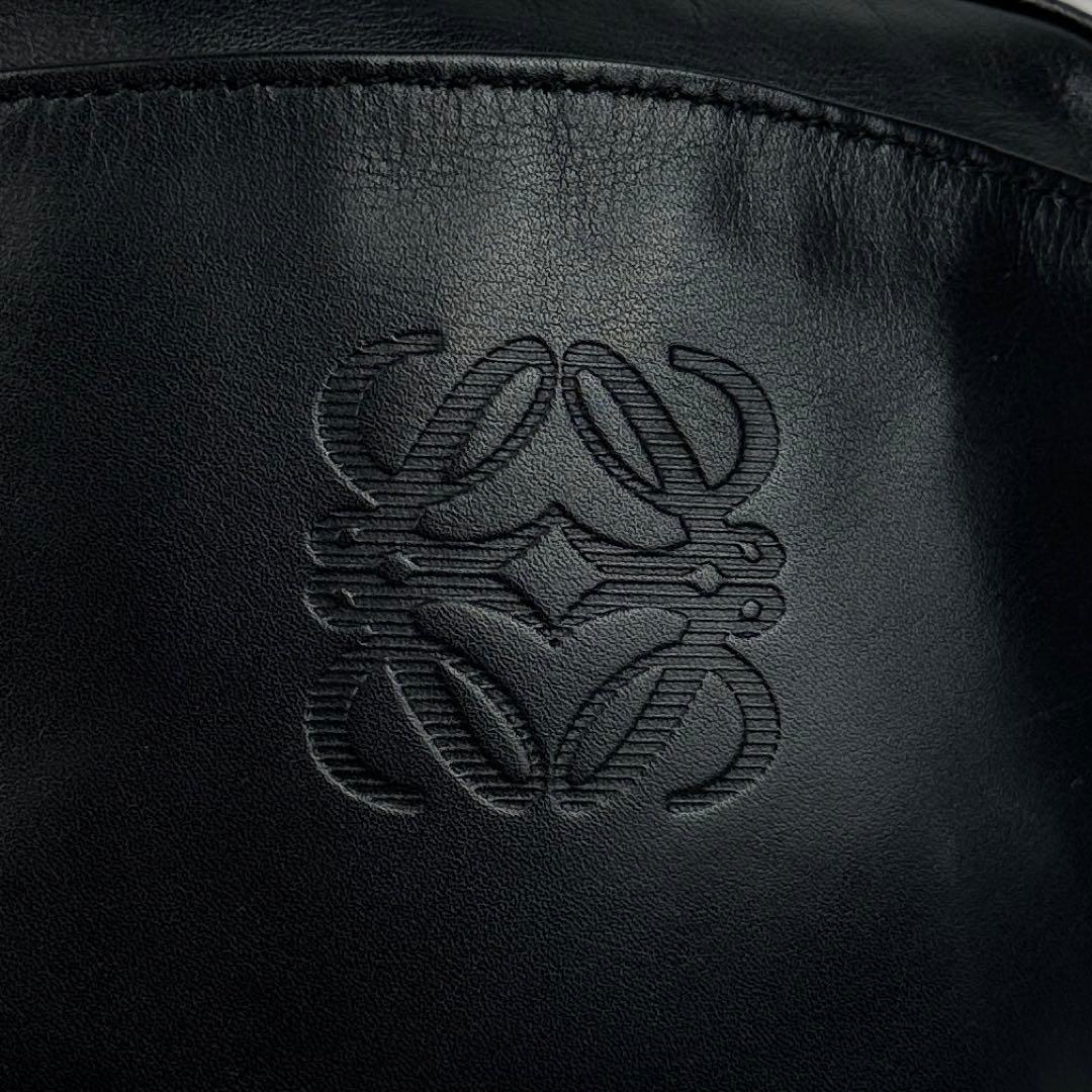 極美品■ロエベ アナグラム ショルダーバッグ クロスボディ ポシェット ブラック