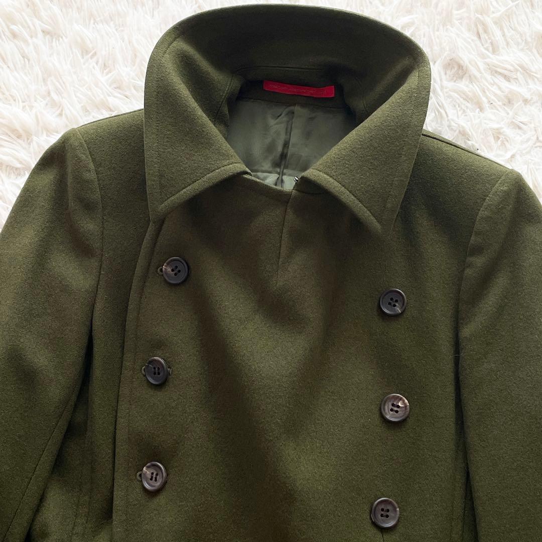 美品 Y's 07AW ダブルブレスト トレンチコート オリーブ レディース