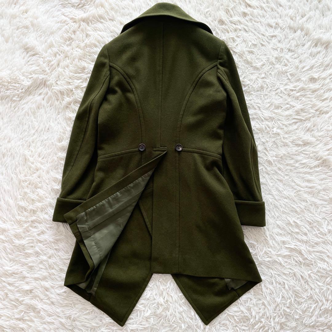 美品 Y's 07AW ダブルブレスト トレンチコート オリーブ レディース