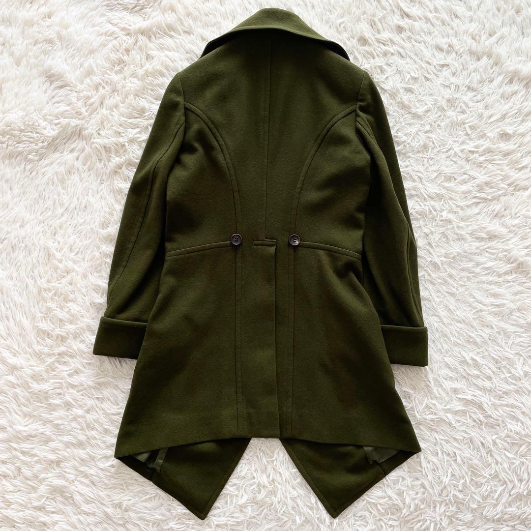 美品 Y's 07AW ダブルブレスト トレンチコート オリーブ レディース
