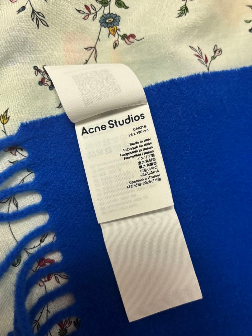 Acne Studios ブルー ストール マフラー 青
