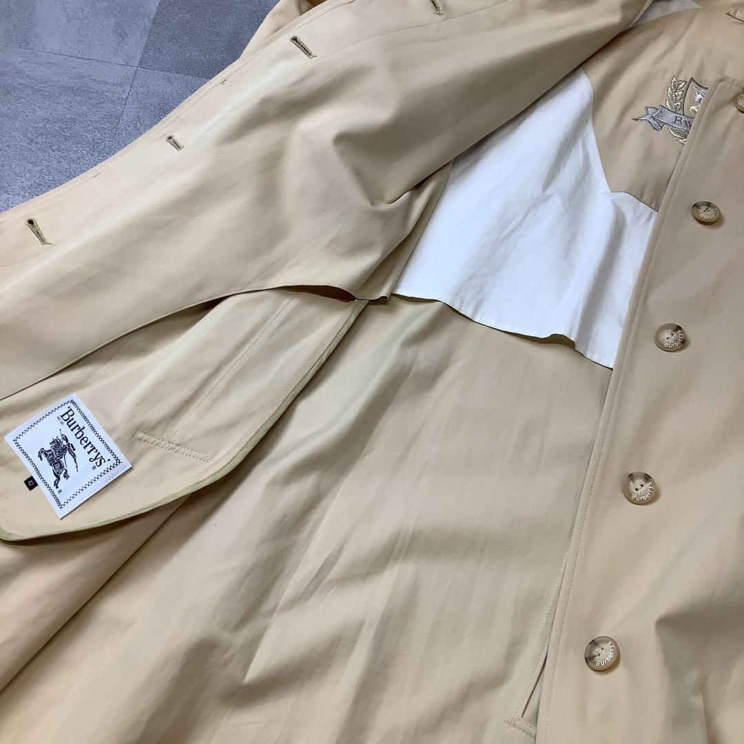 90‘s Burberry コットン シングル トレンチコート ライトベージュ