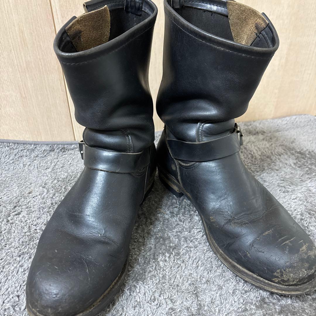 REDWING レッドウィング　エンジニアブーツ　ブラック　ソール交換済み