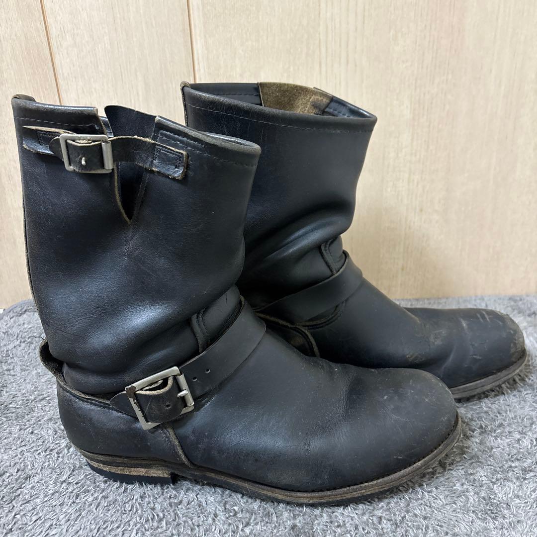 REDWING レッドウィング　エンジニアブーツ　ブラック　ソール交換済み