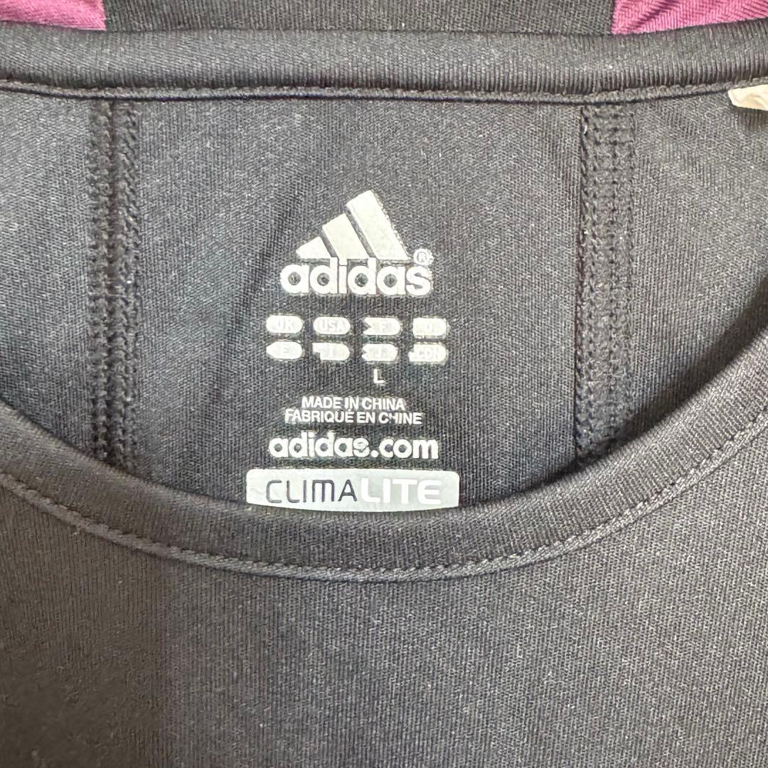 adidas ブラック 長袖シャツ ショーツ セット